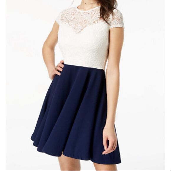 Juniors Bow-Back Dress - Picture 1 of 9